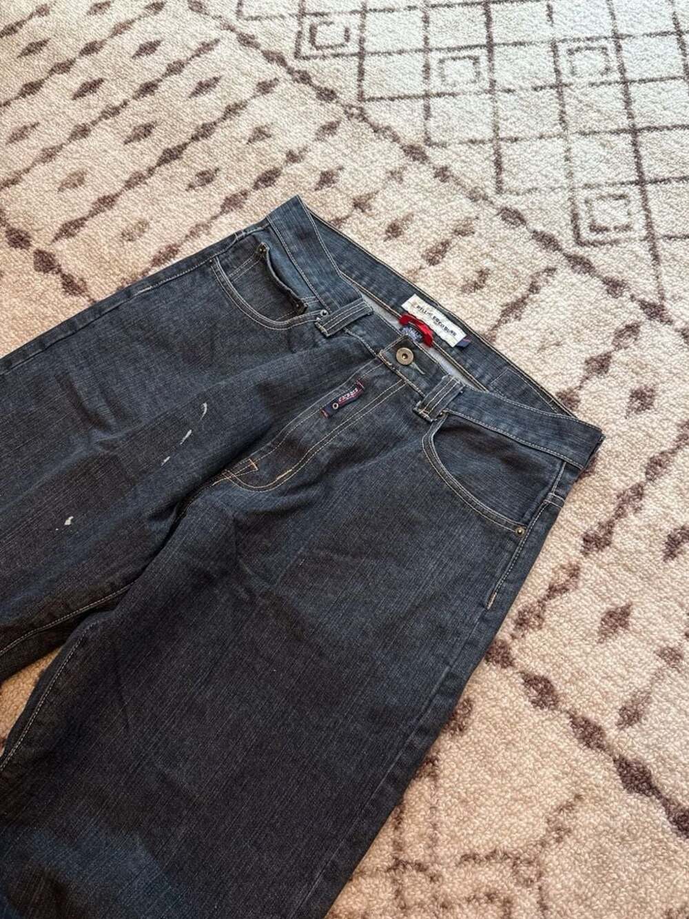 Vintage Willie Esco Baggy Wide Leg Raw Indigo Denim Jeans 34x34